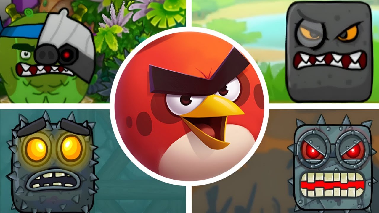 Angry Birds Animated in Red Ball 4 - All Bosses
