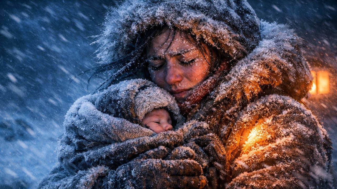 A Young Mother Surviving the Coldest Night of Winter With Her Baby