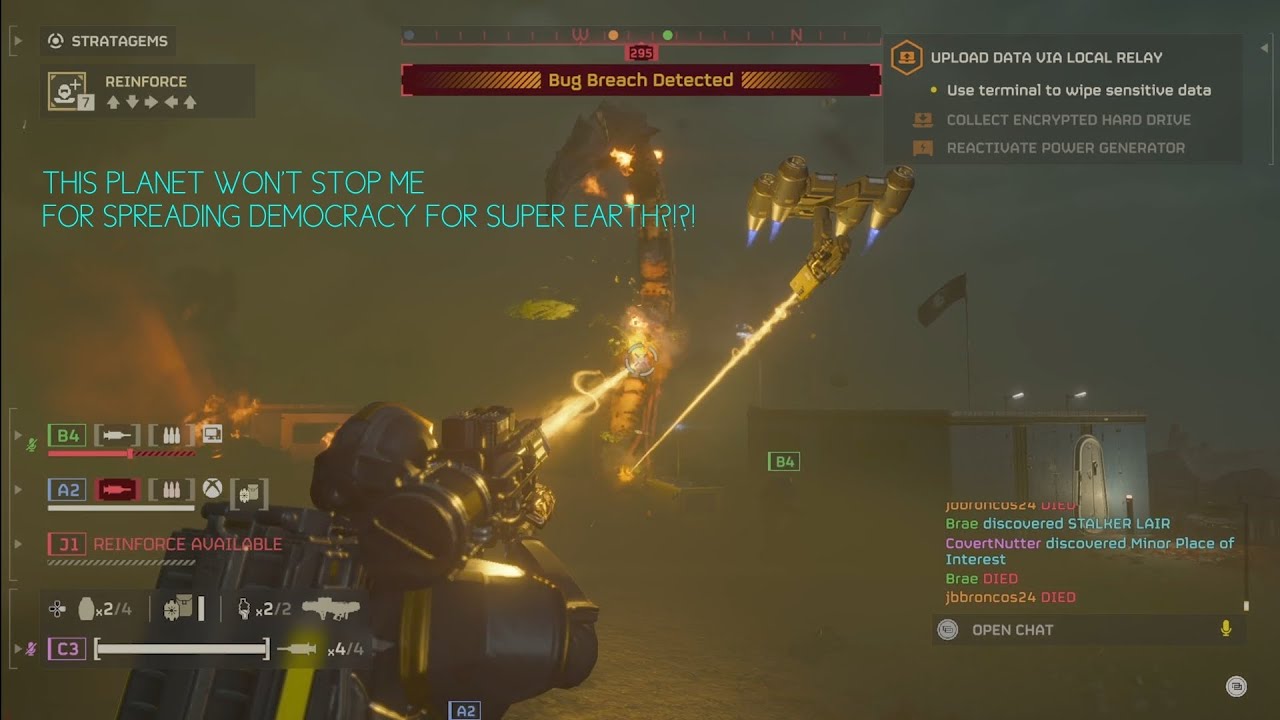FOR SUPER EARTH I WILL DESTROY MANY BUGS!?(Helldiver's 2, gameplay)