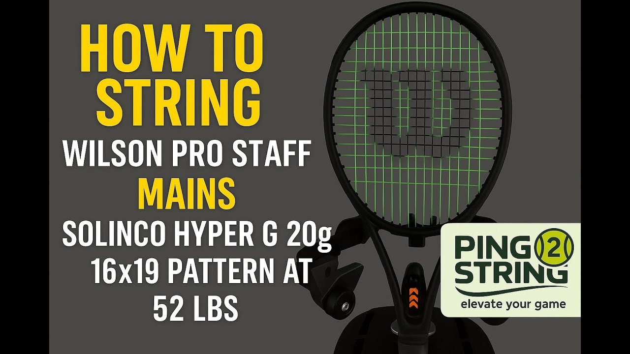 How to String Wilson Pro Staff 97UL | Solinco Hyper-G 20G (Mains) | 16x19 Pattern @ 52 lbs