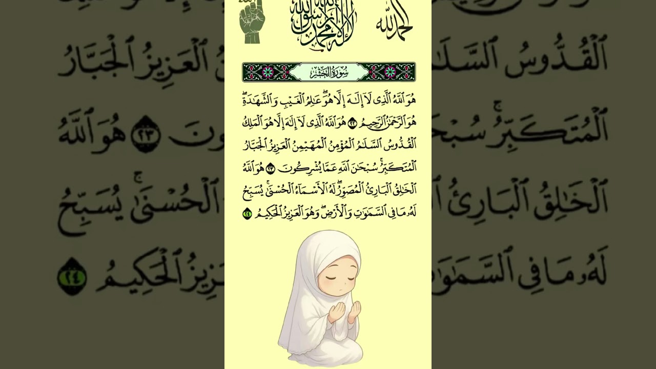Surah Al-Hashr 🤍 Relaxing Quran Recitation✨️ 