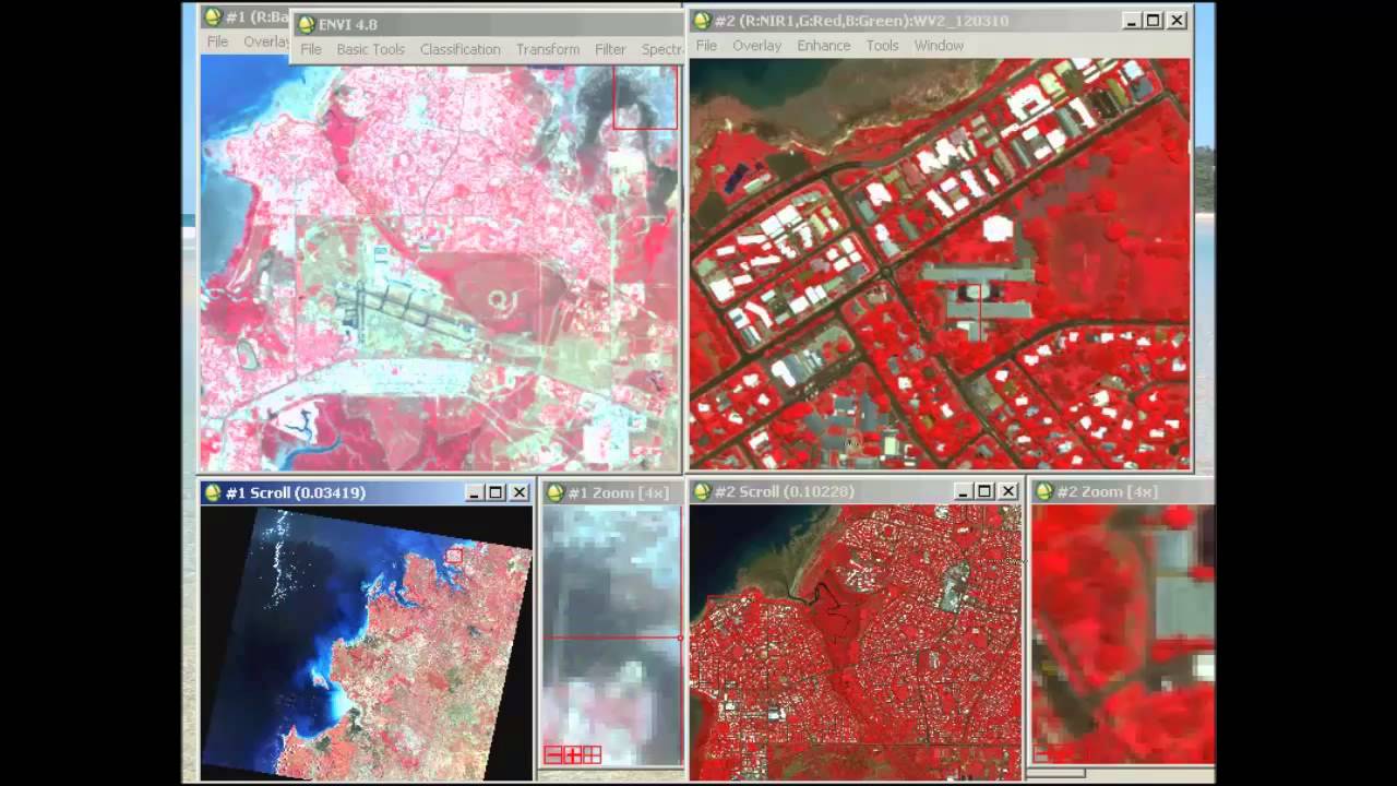 Viewing the Differences Between Landsat TM5, Worldview-2, and MODIS in ENVI Classic