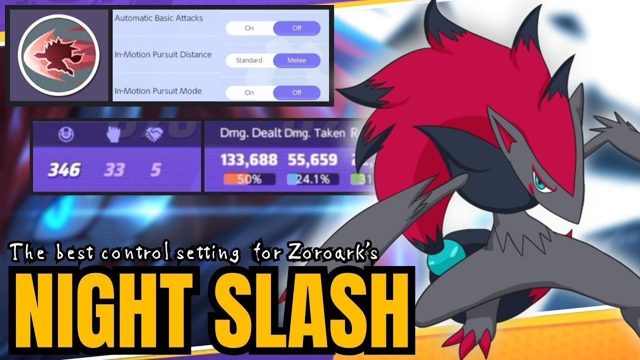 The most effective control setting to make Zoroark's Night Slash much easier | Pokemon Unite