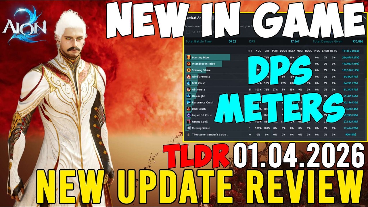 AION 2 New UPDATE : In-Game DPS Meter Launched | Global Release Changes and More 01.04.2026