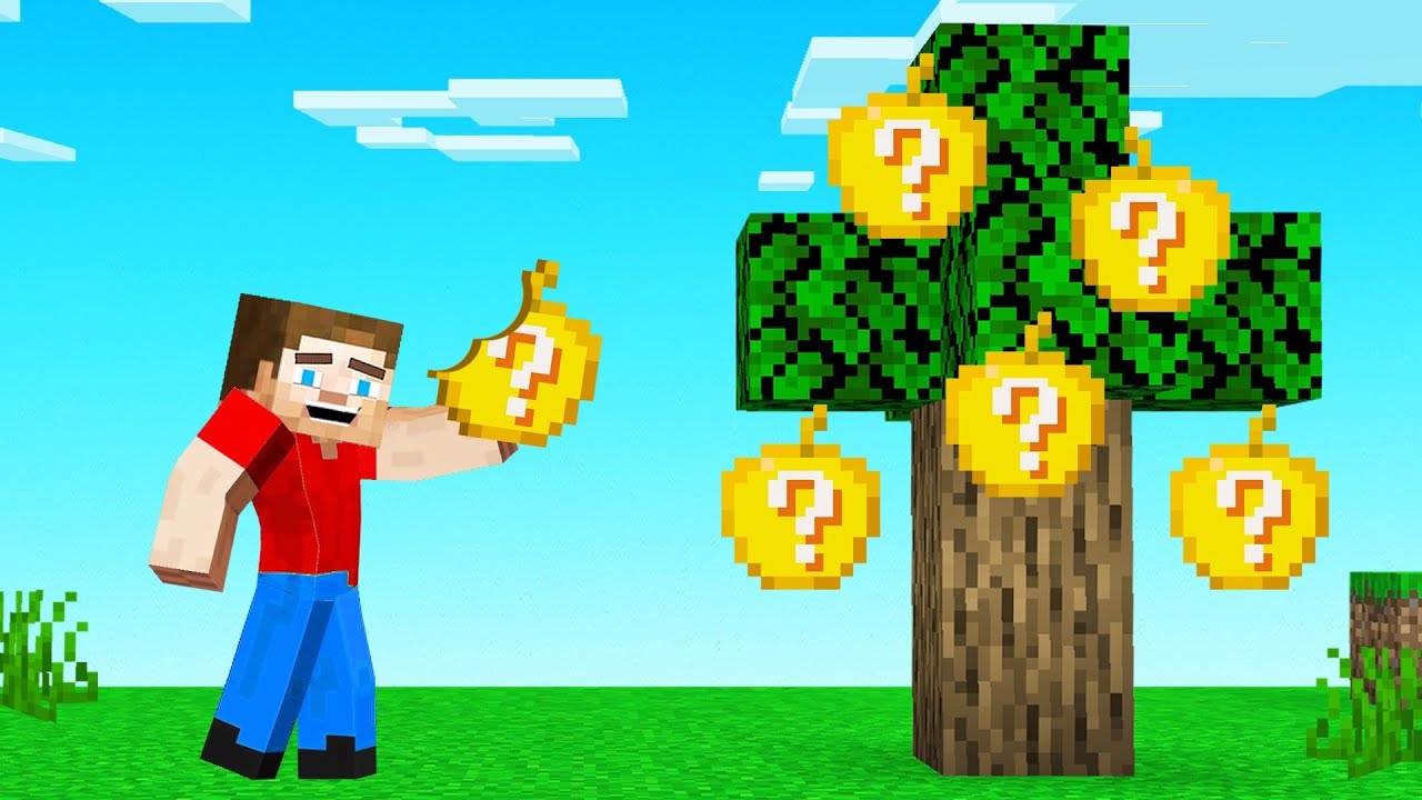 Eating LUCKY BLOCK Food in Minecraft!