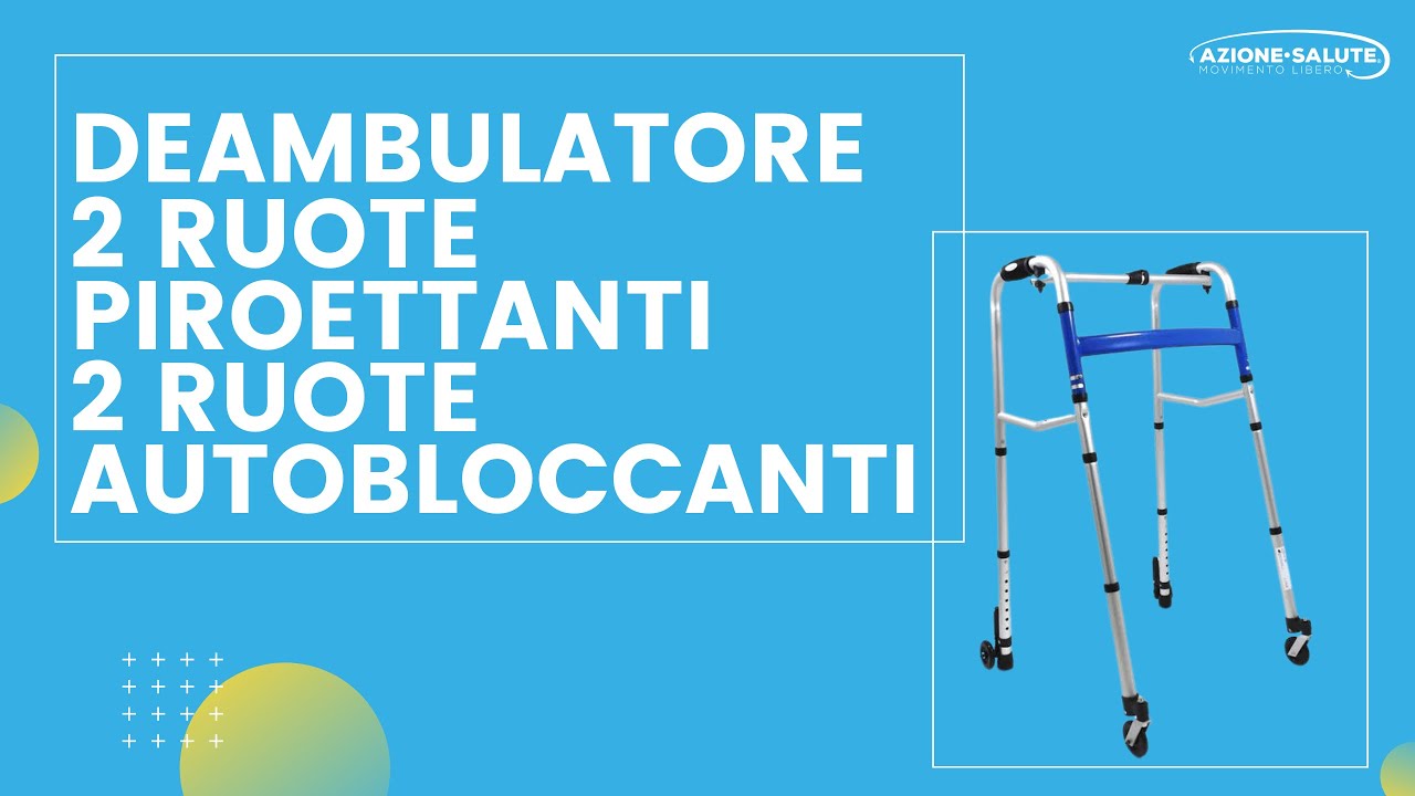 Deambulatore Pieghevole con 2 Ruote Piroettanti e 2 Autobloccanti: Sicurezza e Mobilit&agrave;