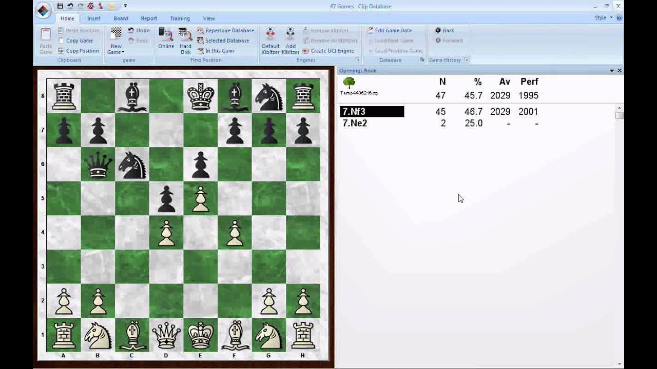 ChessBase 11 -- creating opening trees 