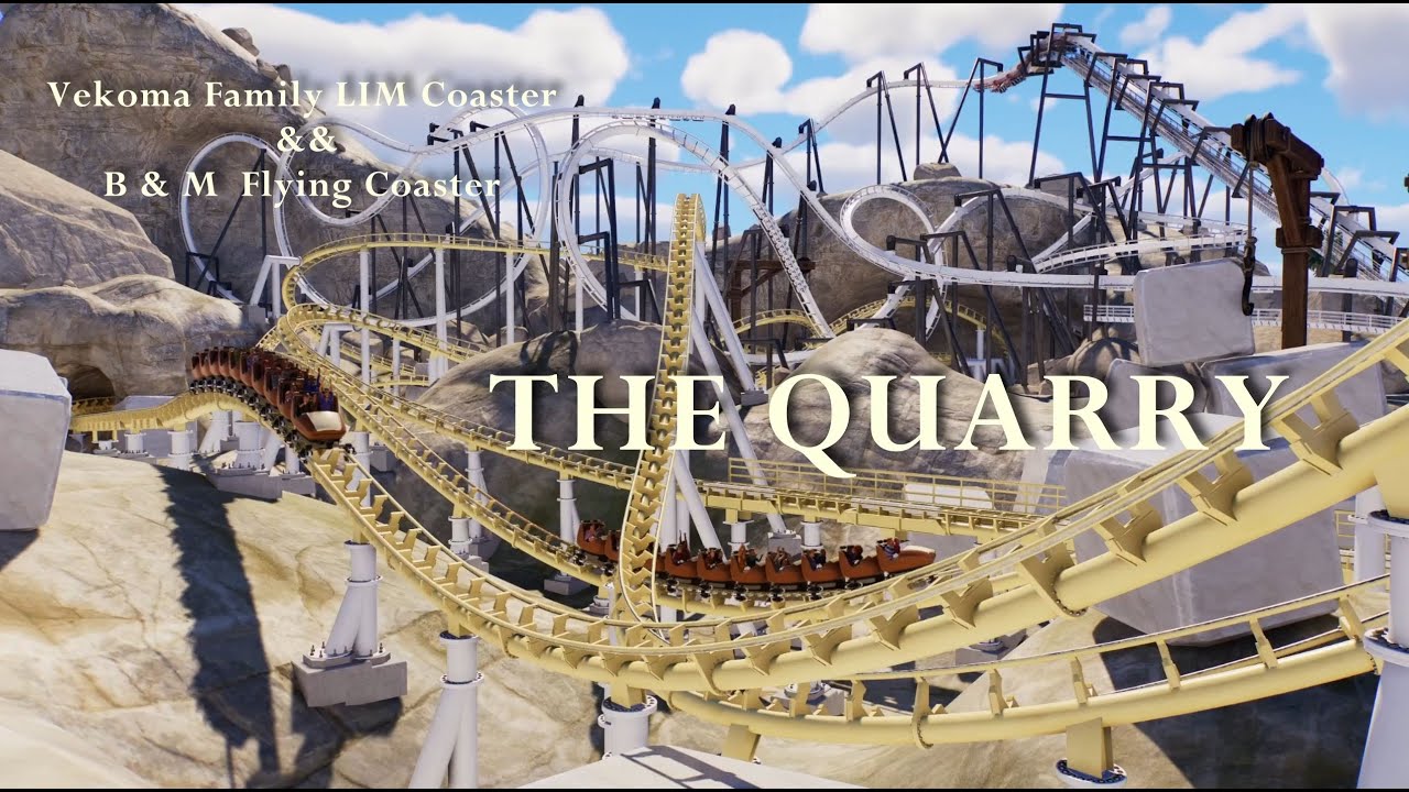 The Quarry | Planet Coaster 2 | Vekoma LIM & B&M Flying Coasters Combo