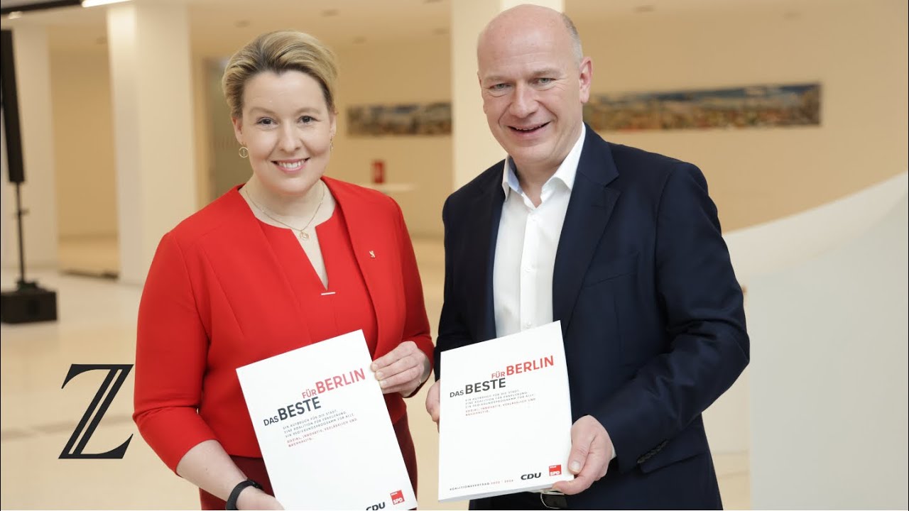 Berliner CDU und SPD stellen Koalitionsvertrag vor