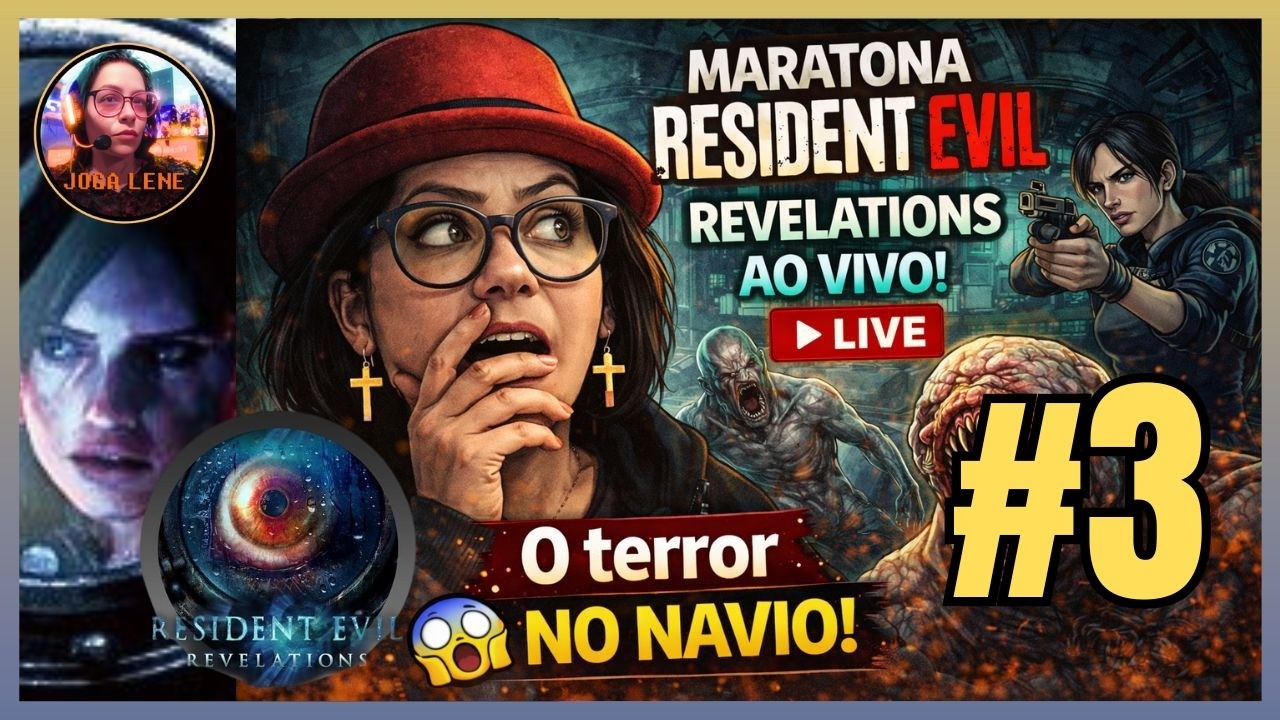 (A18) #3 🧟‍♂️ MARATONA RESIDENT EVIL: REVELATIONS AO VIVO! O terror no navio começa!