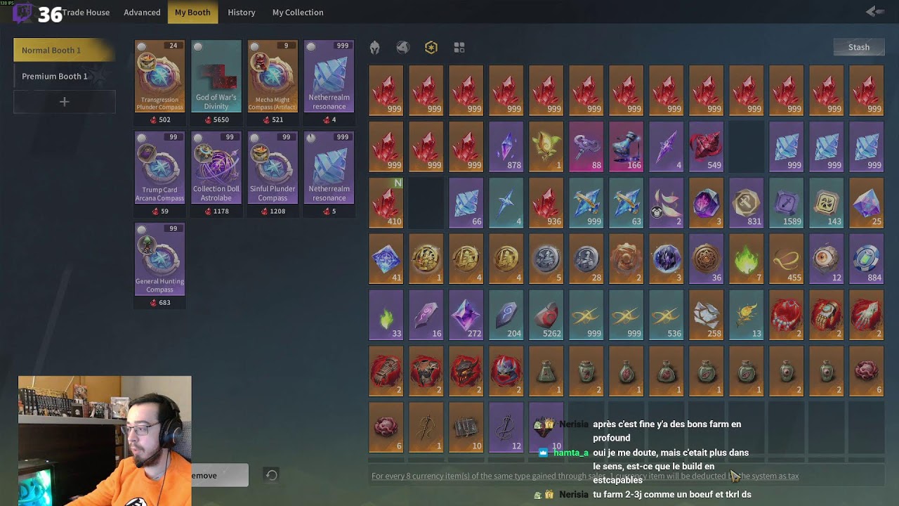 TLI FR: Erika2 RoA Armor stacker farm en deep, venez discuter et chill, ouvert aux débutants!