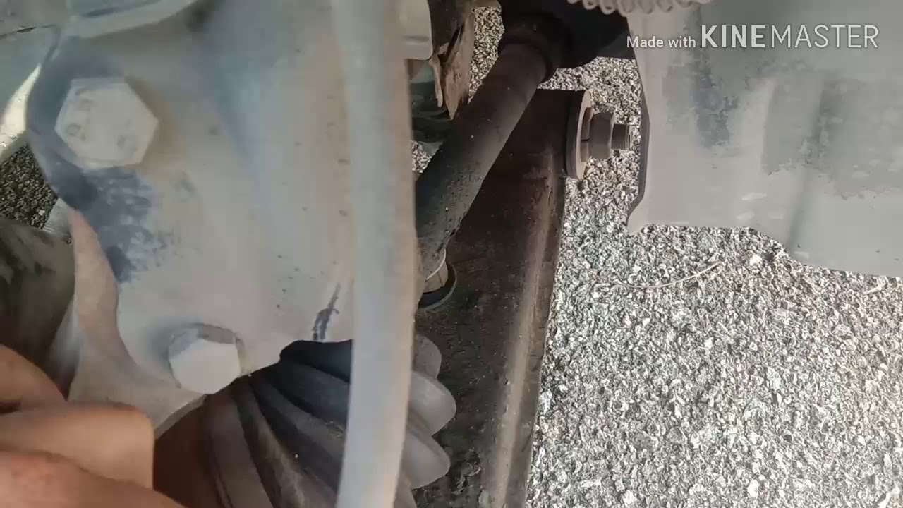 How to replace lower arm and driveshaft proton iswara