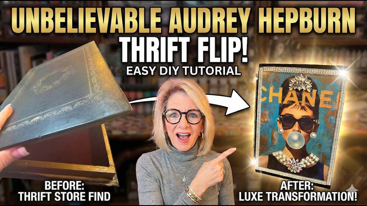 Audrey Hepburn Book Transformation | Easy Thrift Flip Tutorial
