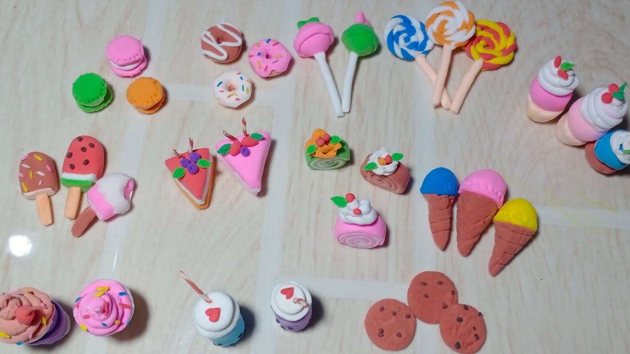 DIY How To Make Miniature Realistic Food Set With Polymer Clay! Polymer Clay Mini Food !