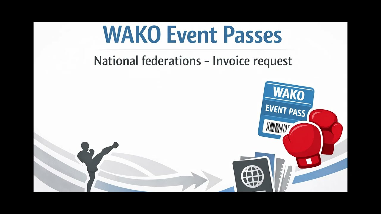 WAKO Passes paid by National Federation by Invoice