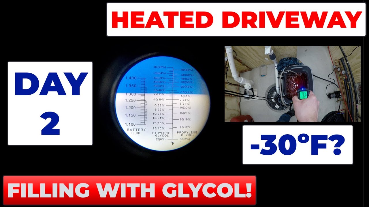 How To Fill a Heated Driveway Snowmelt System with Glycol - Day 2, Episode 44 [1-27-2021]