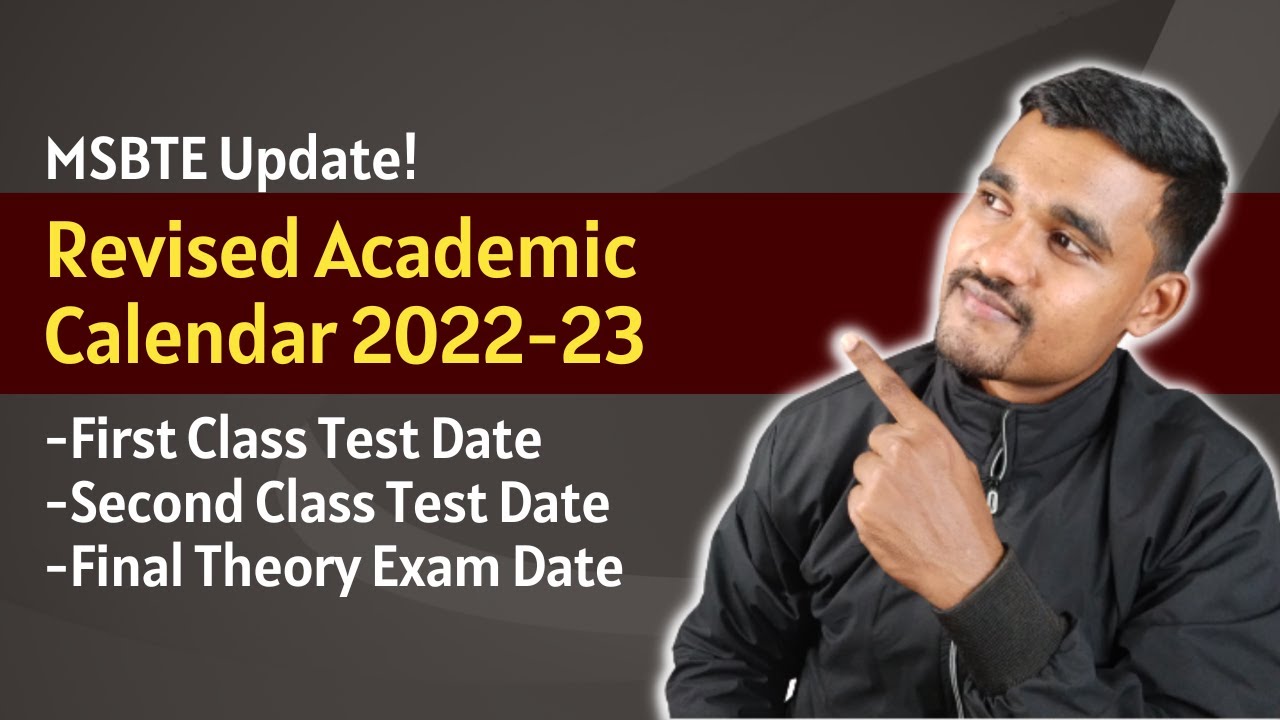Revised MSBTE Academic Calendar 2022 | MSBTE Update
