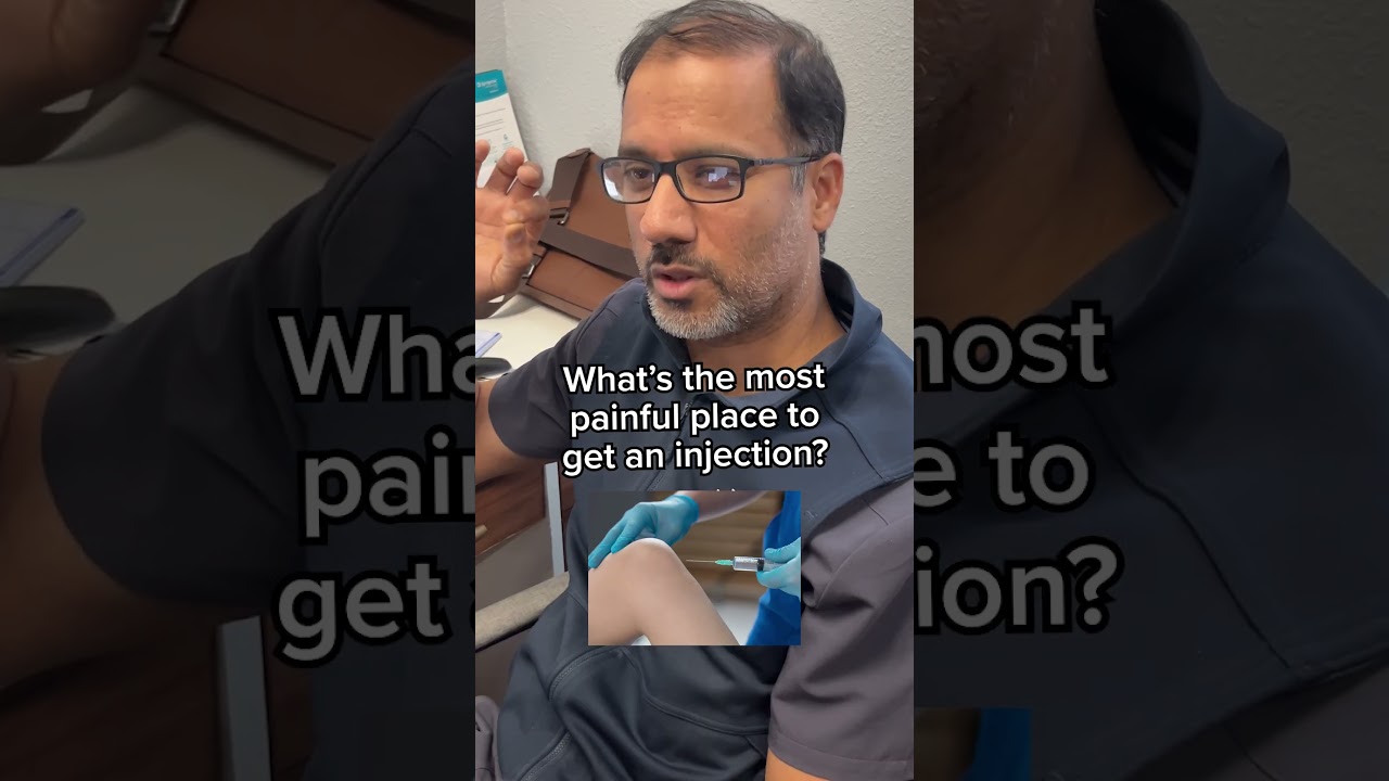 What's the most painful part of the body to get an injection?