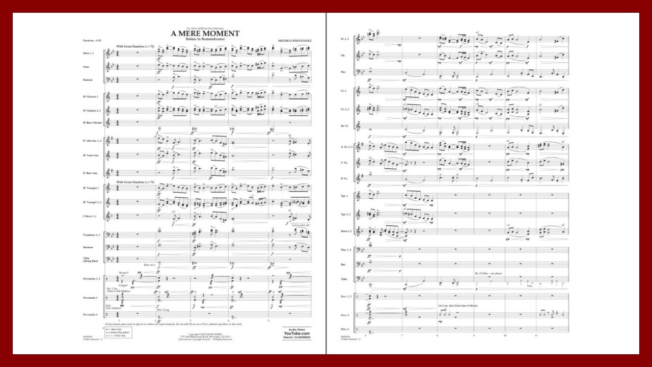 A Mere Moment by Michele Fernández | Concert Band
