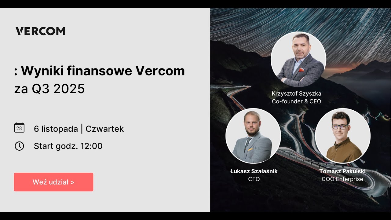 Wyniki finansowe Vercom za Q3 2025