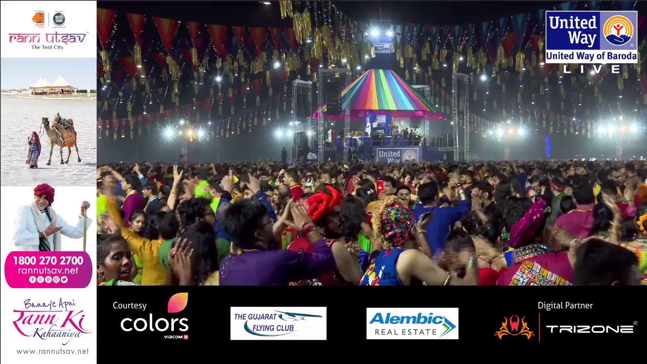 United Way Baroda - Garba Mahotsav By Atul Purohit - Day 3 - Live Stream