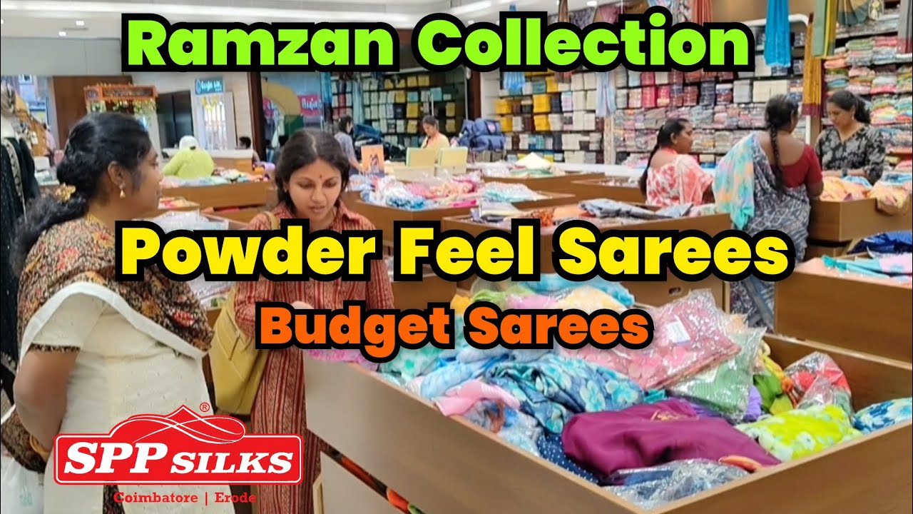 Ramzan collection.Budget Sarees.office & Regular wear Gift Sarees.powder Feel lightweight collection