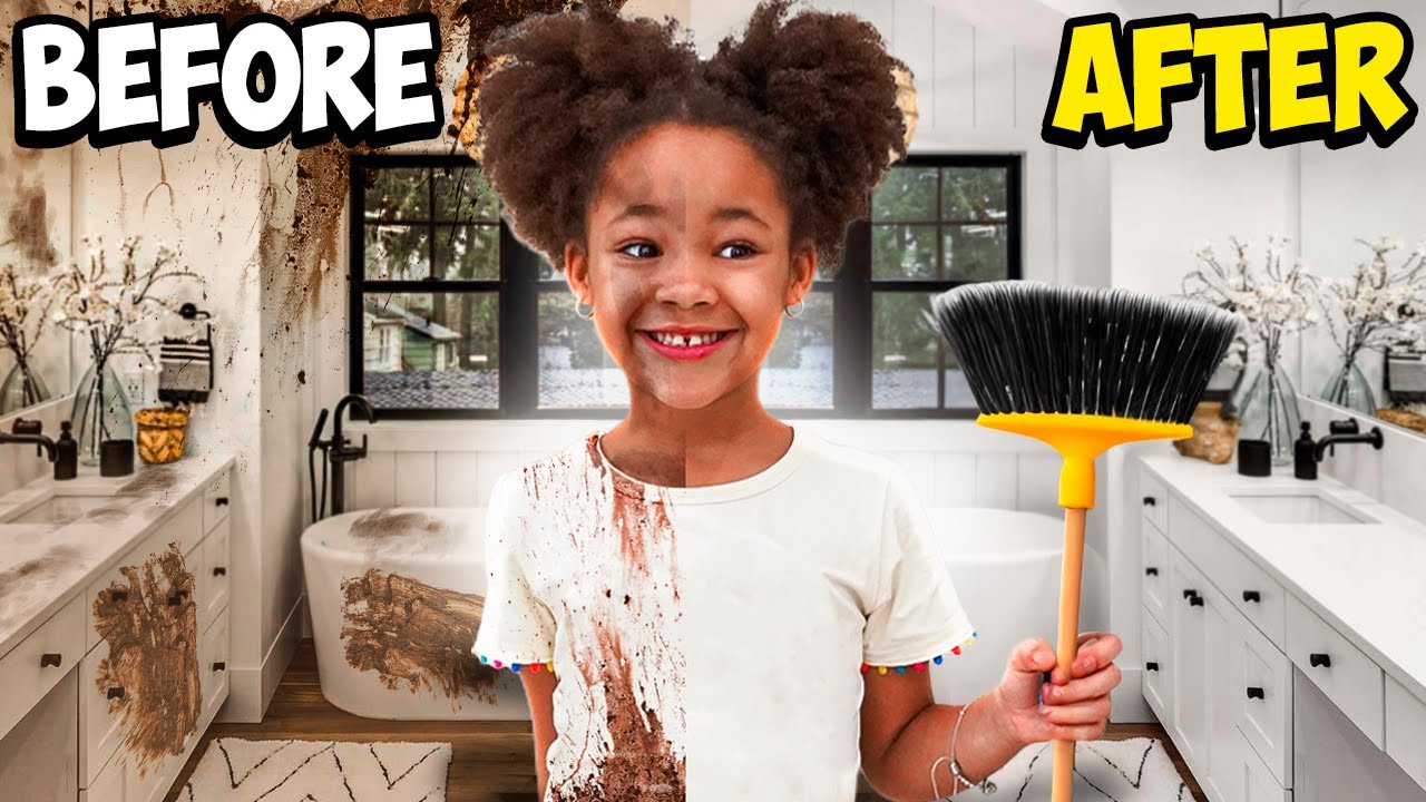 KiKi Does 100 CHORES in 24 HOURS 🧹