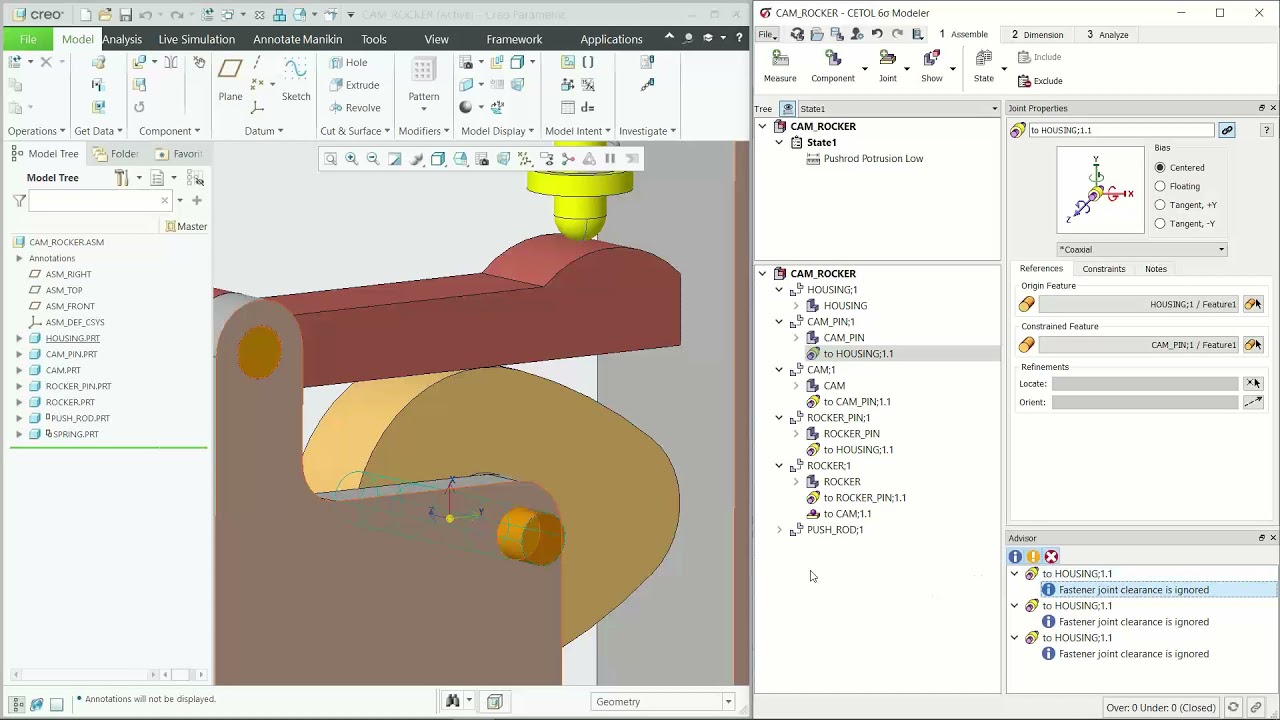 CETOL demo in Creo