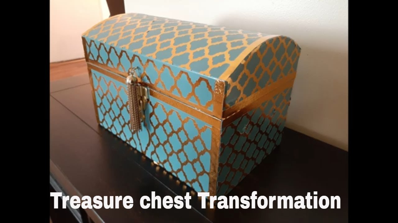 Treasure chest transformation تحويل صندوق عادي  الى اجمل صندوق متعدد الاستعملات