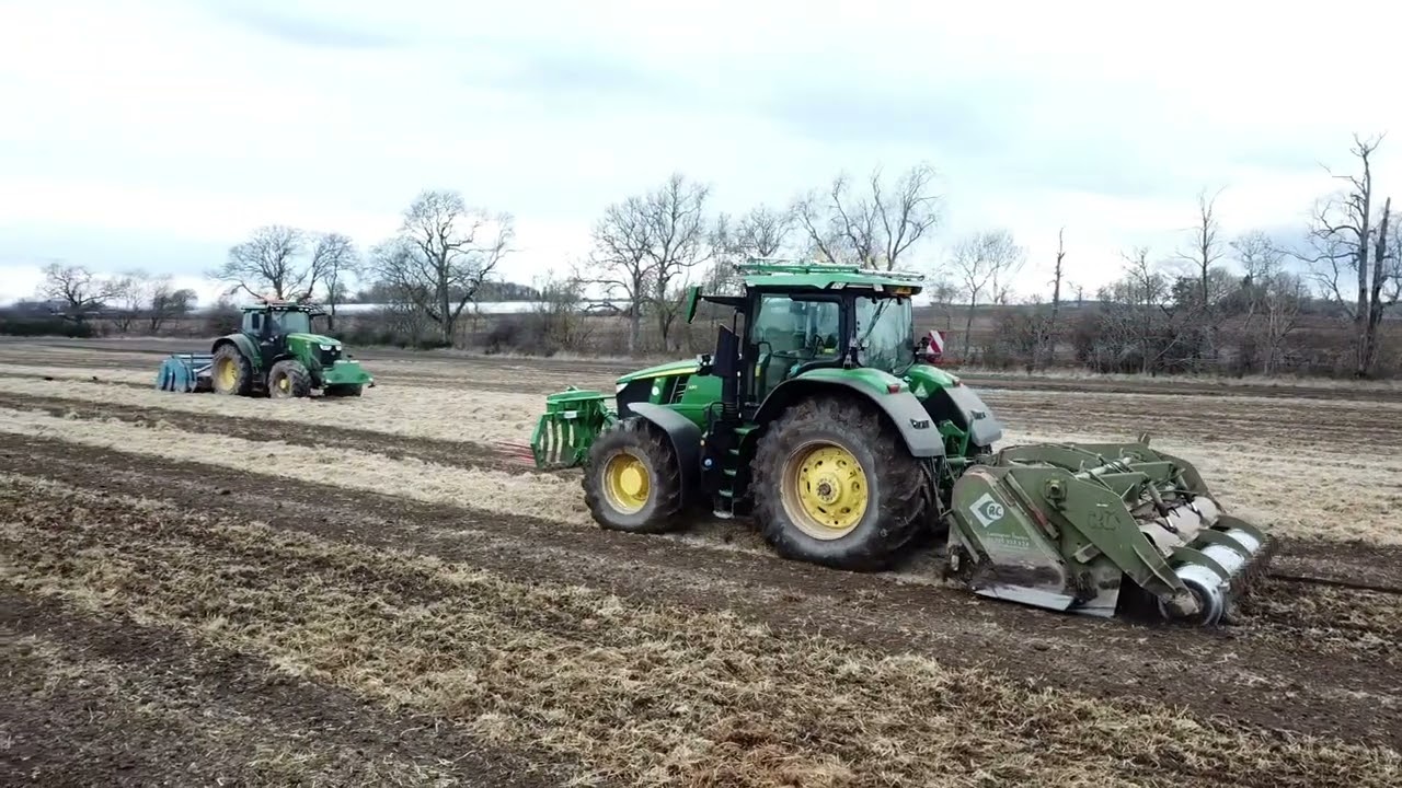 Agraweld working down carrot straw for Gourdie Farms with John Deere & Spaders! March 23, Perthshire