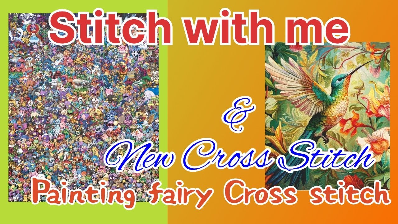 Stitch with me & New cross stitch #paintingfairycrossstitch