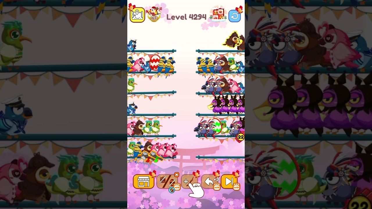 Bird Sort Color Level 4294 #games #gaming #gameplay