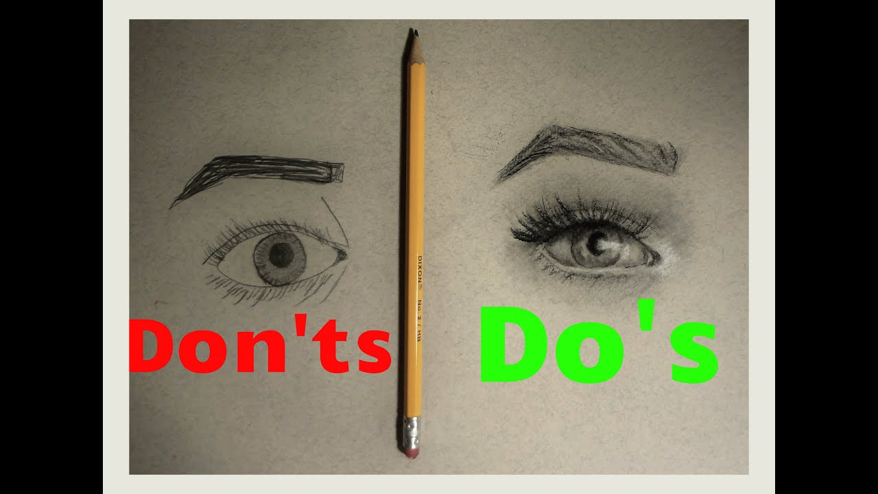 Realistic Eye Drawing: What TO do/What NOT to do