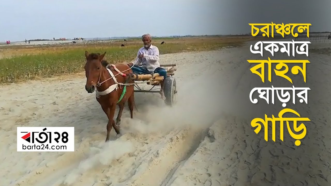 কুড়িগ্রামের চরাঞ্চলে একমাত্র বাহন ঘোড়ার গাড়ি | Barta24.com