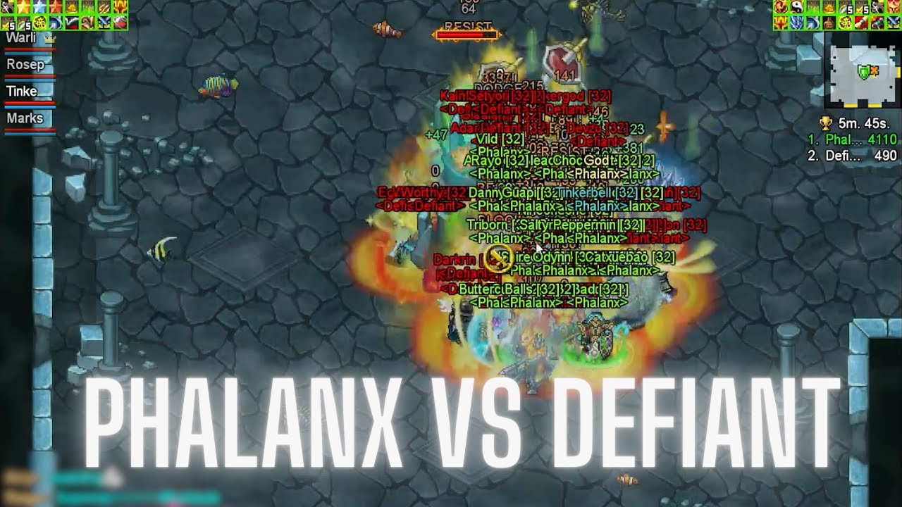 Phalanx vs Defiant Mermen GvG - Warspear online