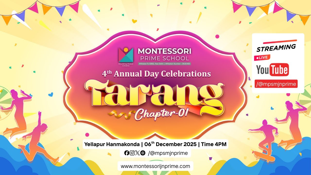 TARANG: Chapter 1 - 4th Annual Day Celebrations | Montessori Prime School | Yellapur