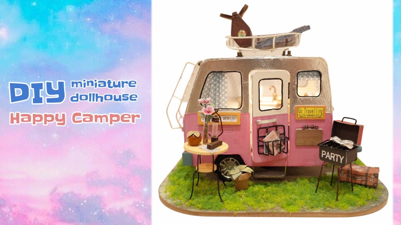 DIY Miniature Dollhouse Kit - Happy Camper │미니어처 하우스 (해피 캠퍼)