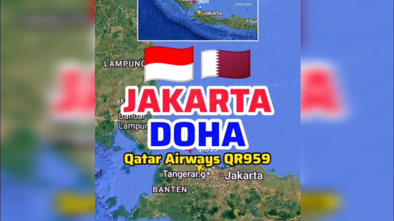 Рейс Qatar Airways QR959 из Джакарты в Доху | 🇮🇩 ➡️ 🇶🇦 | Airbus A350-941