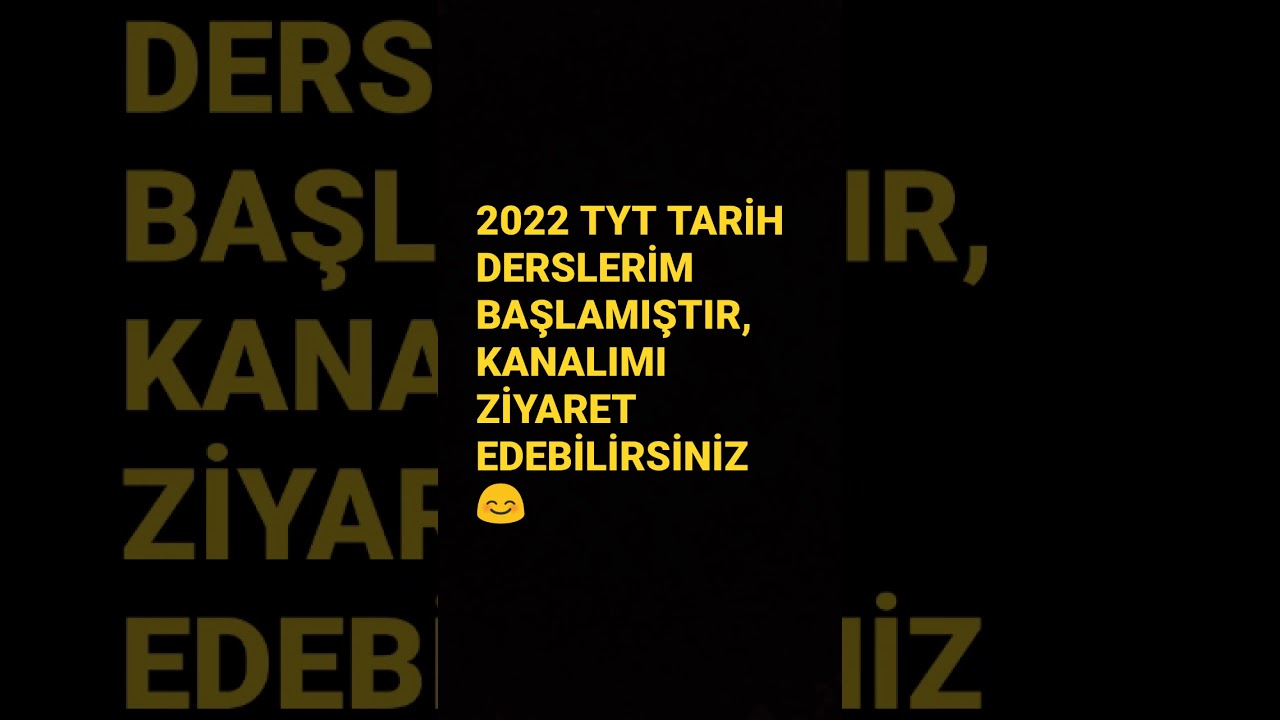 #Tyttarihdersleribaşladı #2022TYT  #2022tarih #HİSTORİA(HistoryTeacher) #pratiktarihdersi