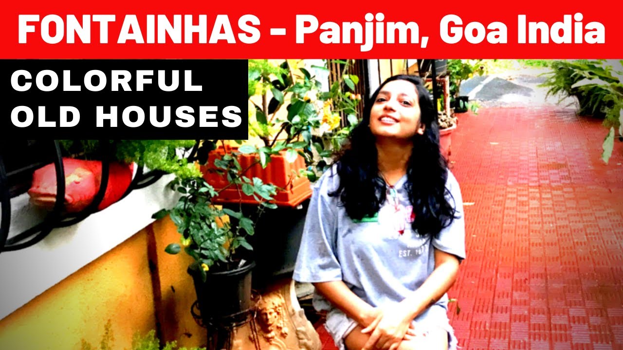 Colourful Streets  of Panjim. . Heritage Walk at Fontainhas, Goa of Portuguese Era