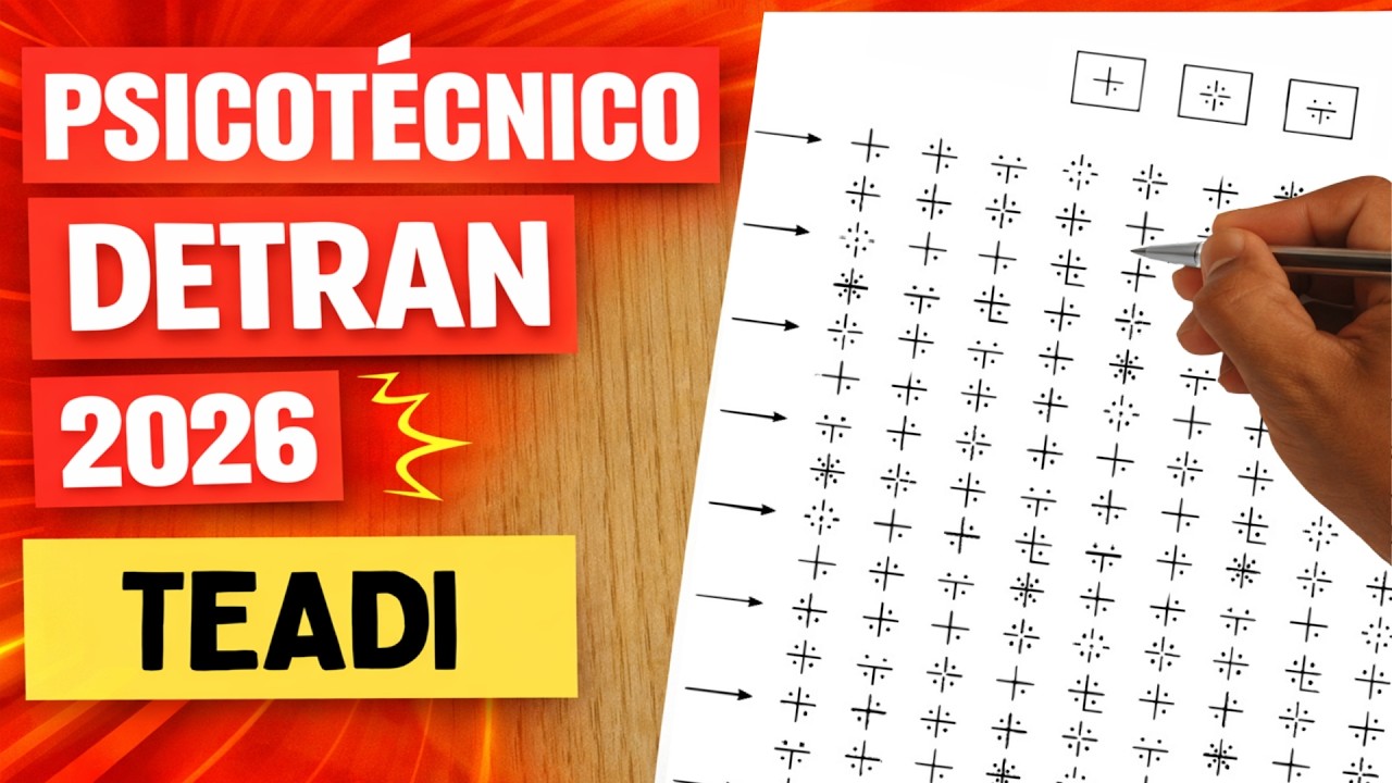 PSICOTÉCNICO DO DETRAN 2026 - COMO PASSAR NO TESTE TEADI (Atenção Dividida)