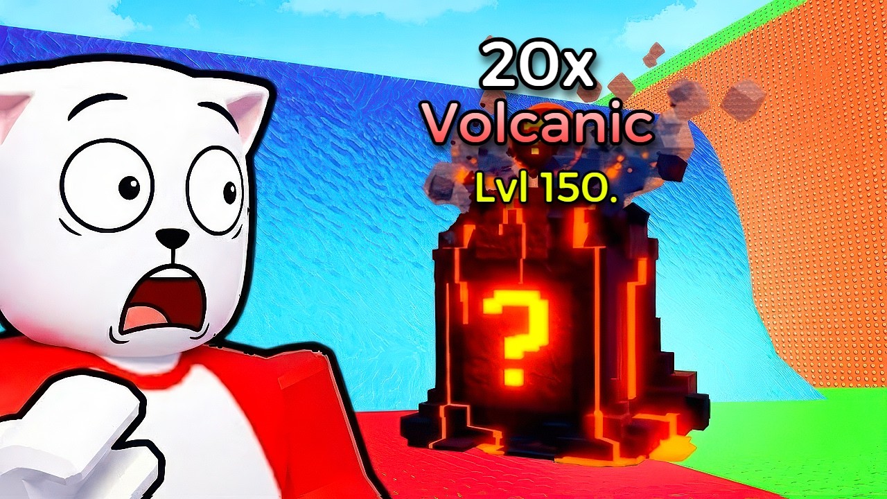 Opening the NEW VOLCANIC Lucky Blocks in Escape Tsunami For Brainrots...