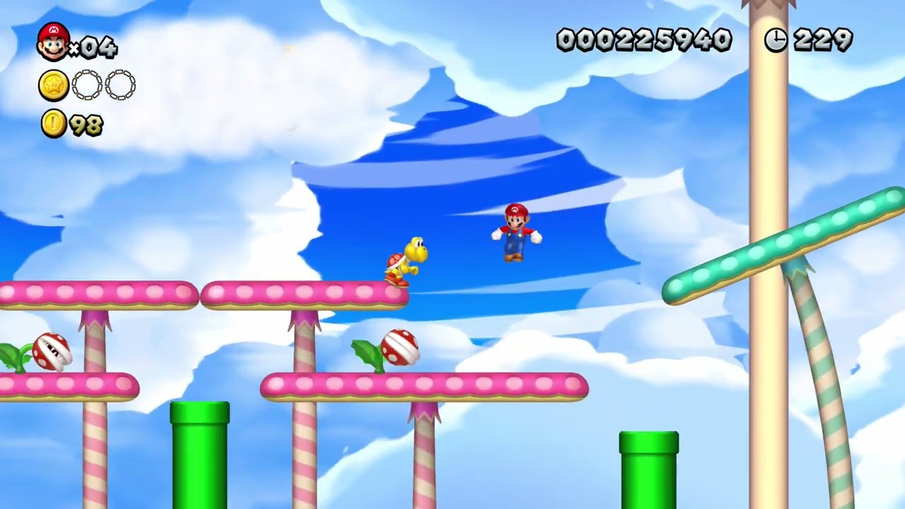 【実況】 ルーレットでキャラを選ぶ NEW スーパーマリオブラザーズ U デラックス Part.02