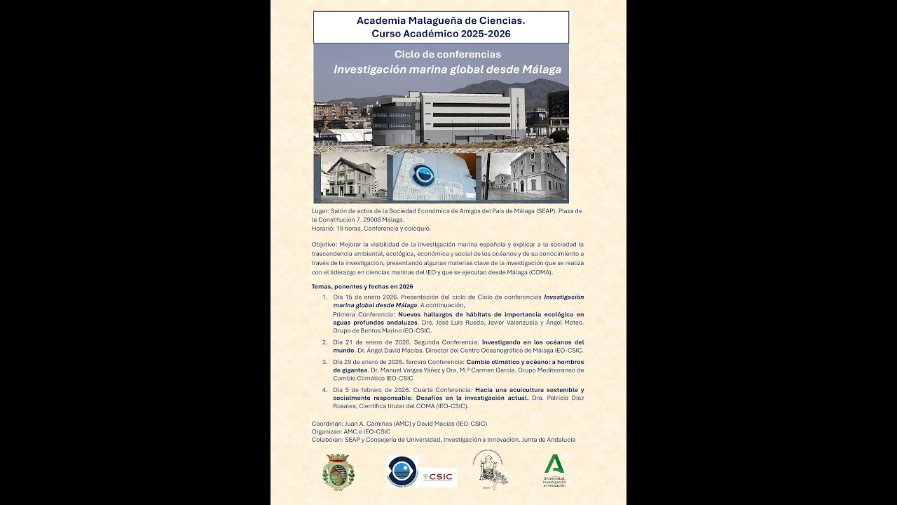 CICLO INVESTIGACIÓN MARINA GLOBAL DESDE MÁLAGA 15 01 2026