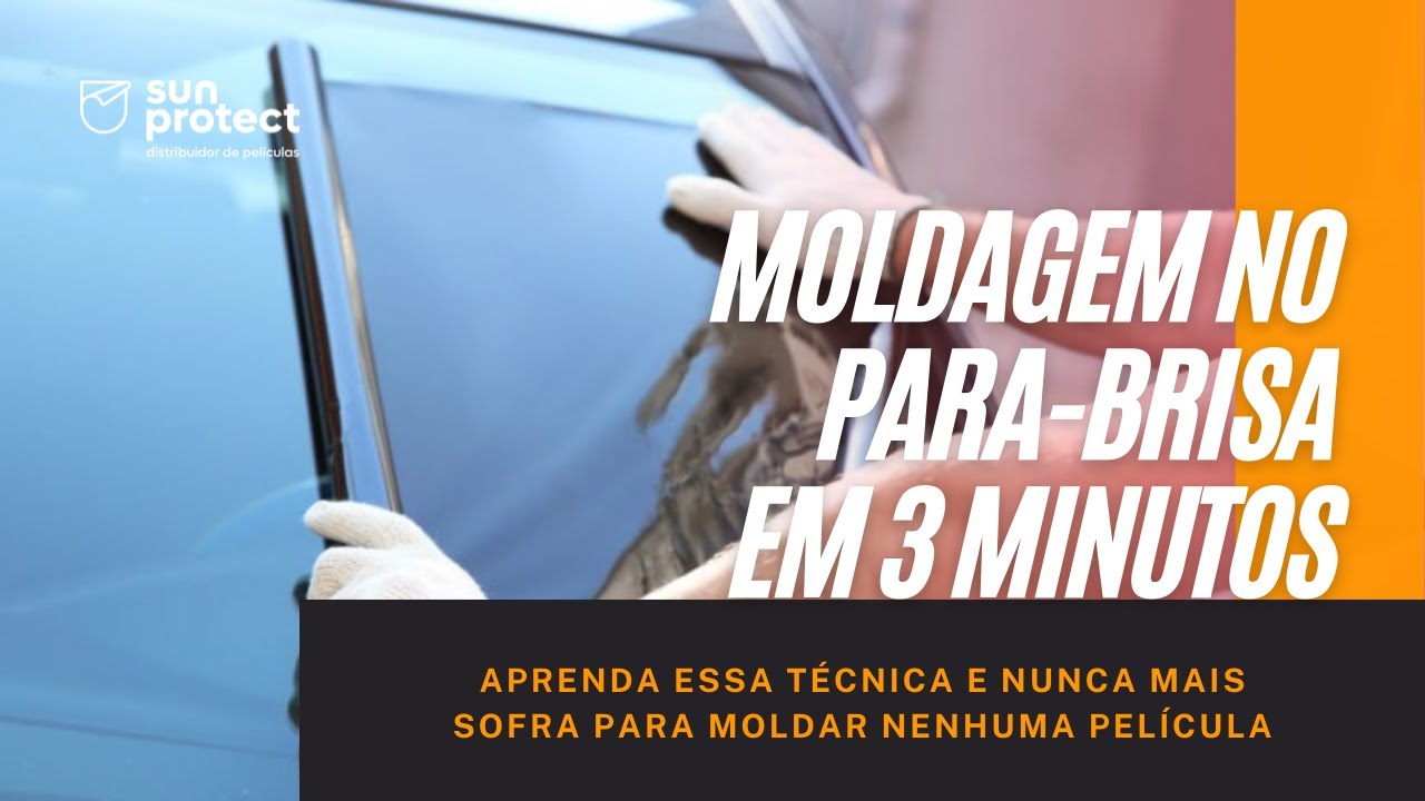 A melhor técnica para moldar película no para-brisa - Moldagem de insulfilme em 3 minutos