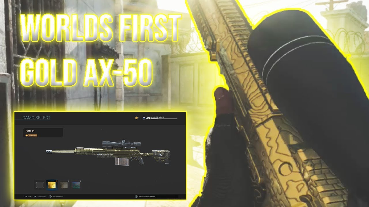 WORLDS FIRST Gold AX-50 In MODERN WARFARE