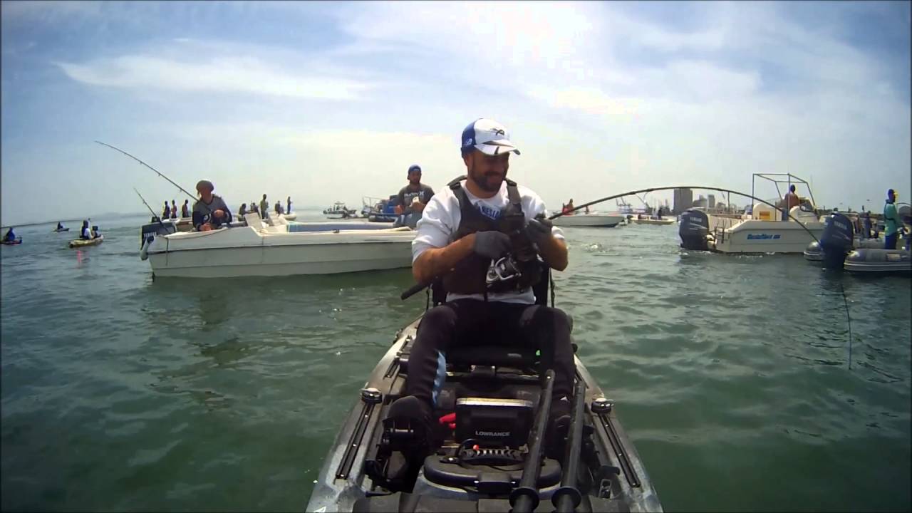 Pesca de kayak, corvina, Tejo.