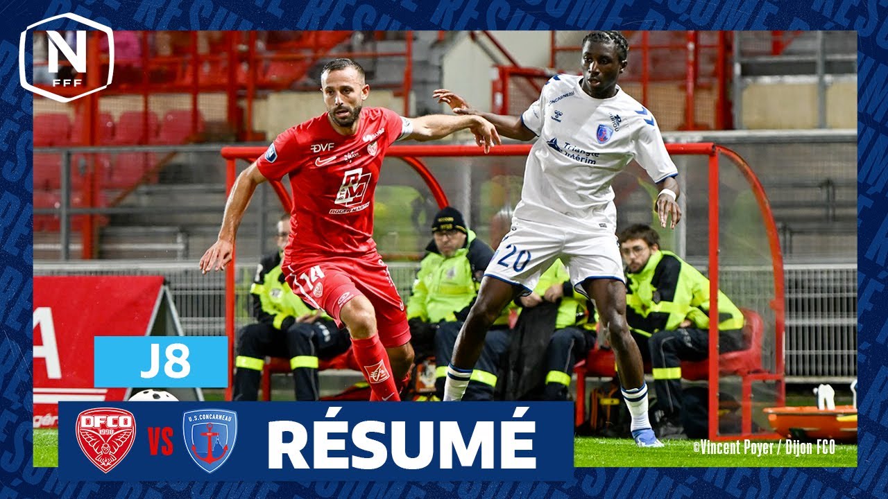 J8 I Dijon FCO vs US Concarneau (3-0) I National FFF 2025-2026