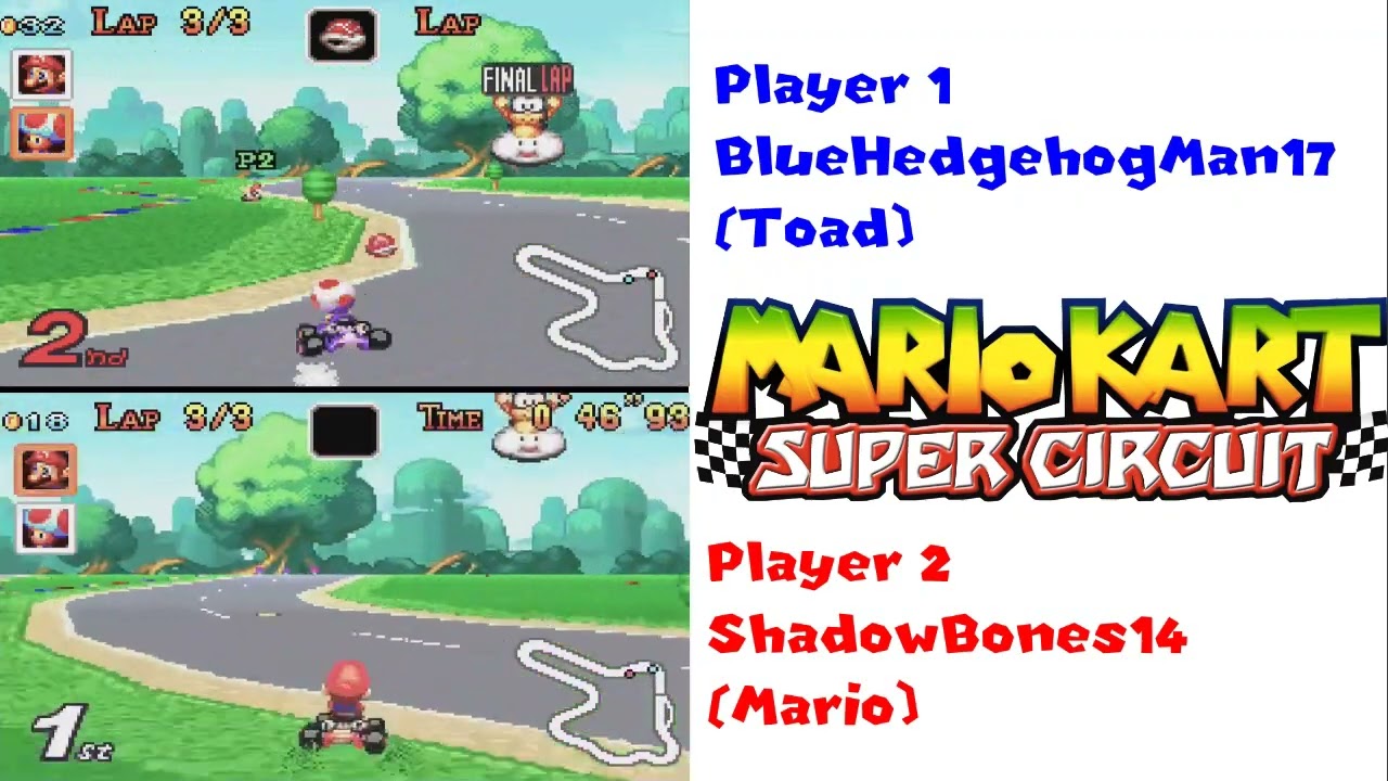 Mario Kart: Super Circuit (Nintendo Classics) - Multi-Pak Link | 2P {VS. ShadowBones14} [All Levels]
