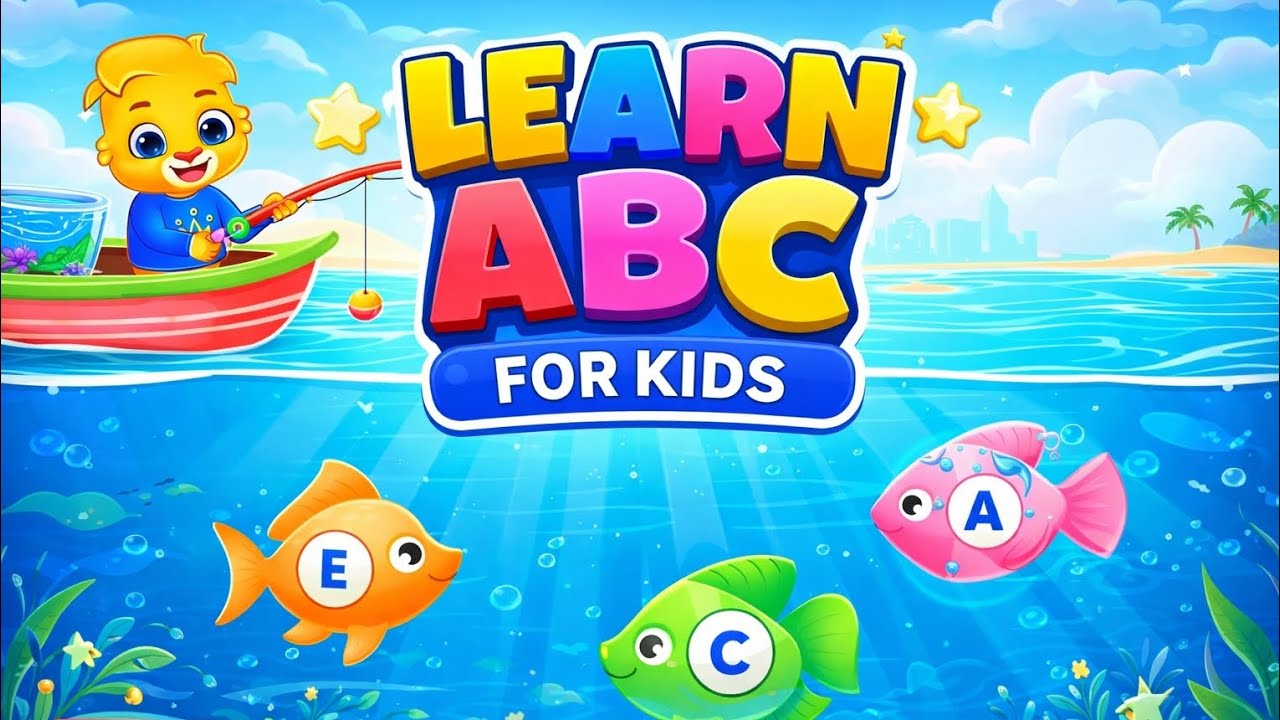 Learn ABC for Kids 🎈 | Fun Alphabet Fishing Game 🐟#youtubevideo #kids #learning #abcd